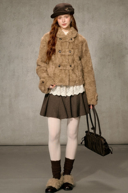 Vintage Thickened Faux Fur Jacket