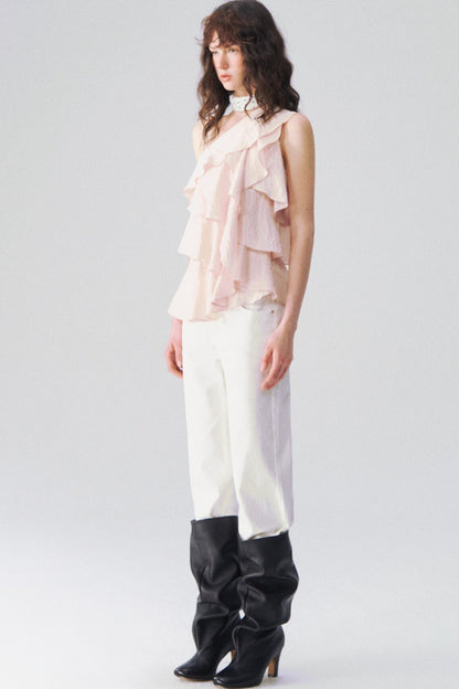 Multi-Layered Ruffle Off-Shoulder Top