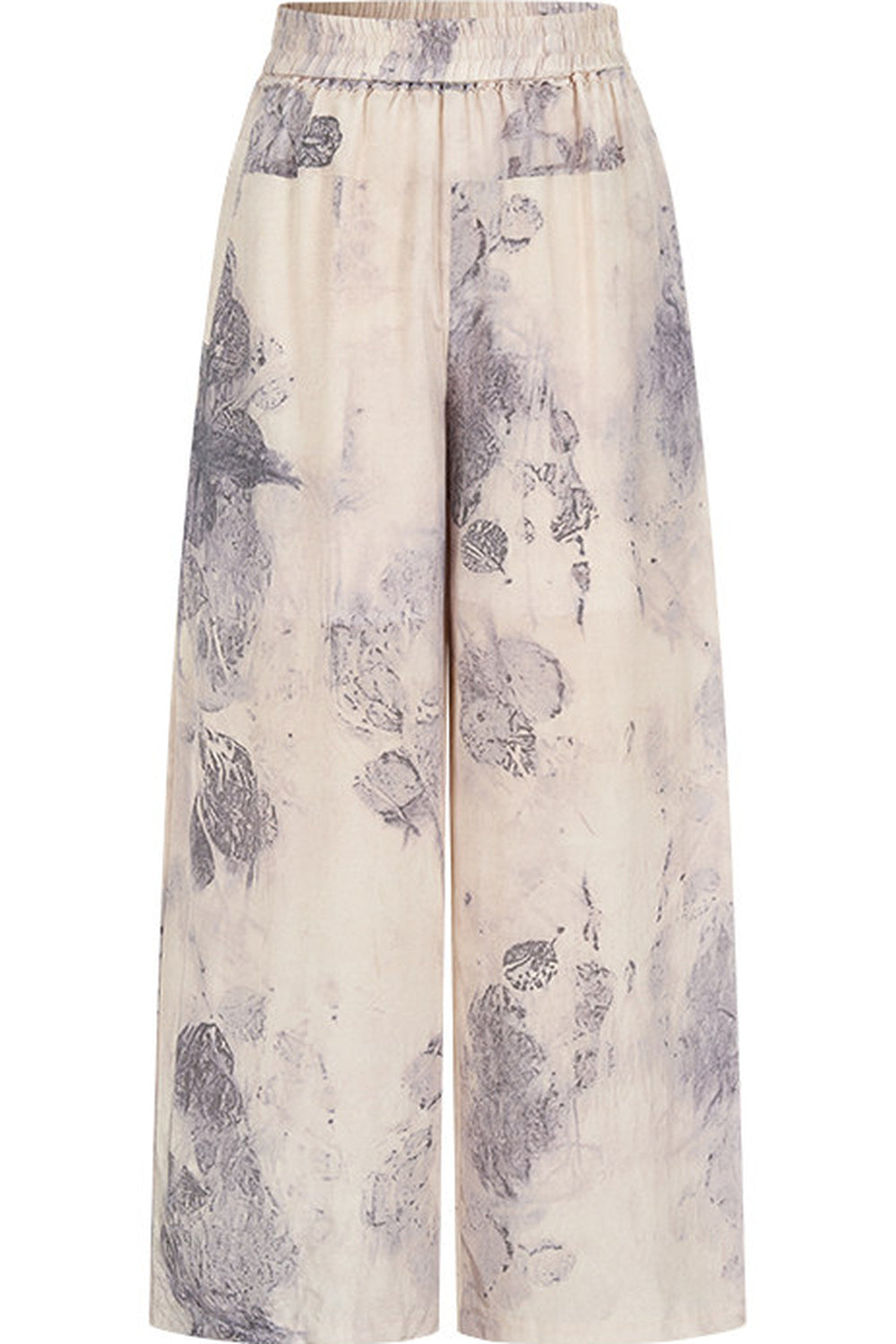 Women's Color-Block Waistband Print Straight-Leg Pants