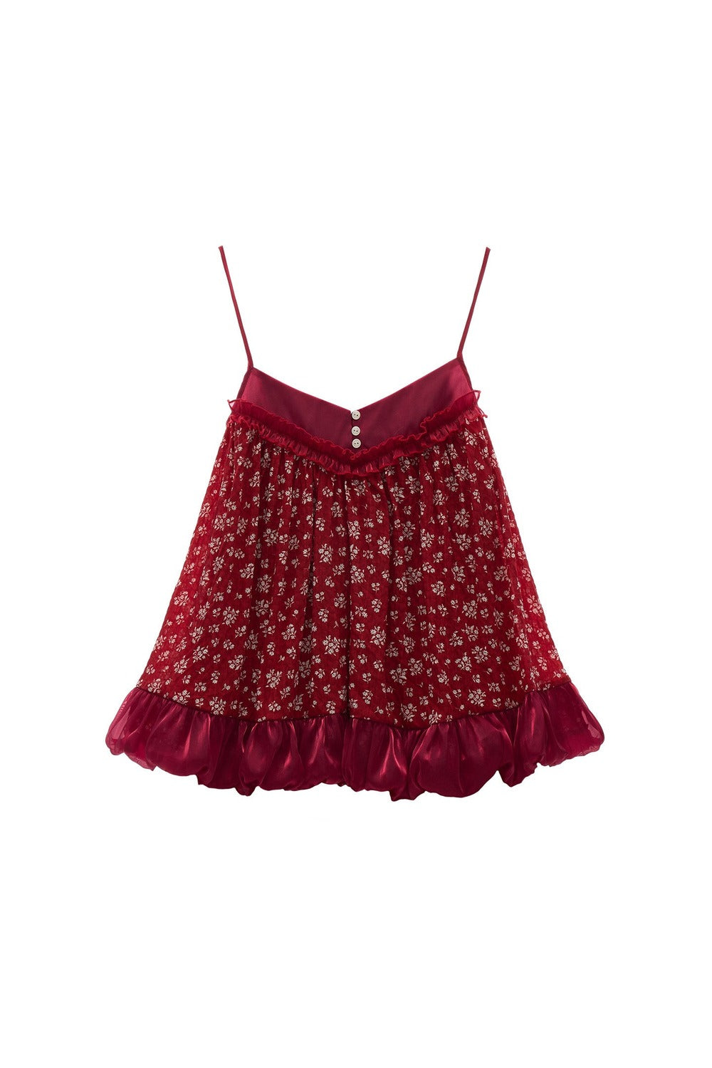Retro Floral Suspender Dress Set-Up