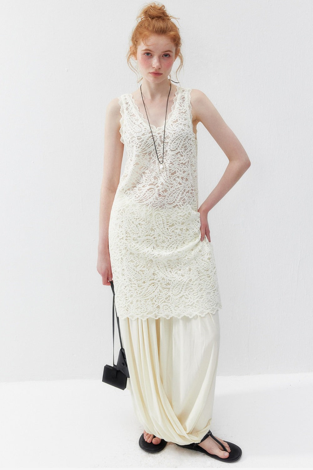Paisley Cut-Out Lace Dress