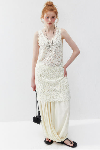 Paisley Cut-Out Lace Dress