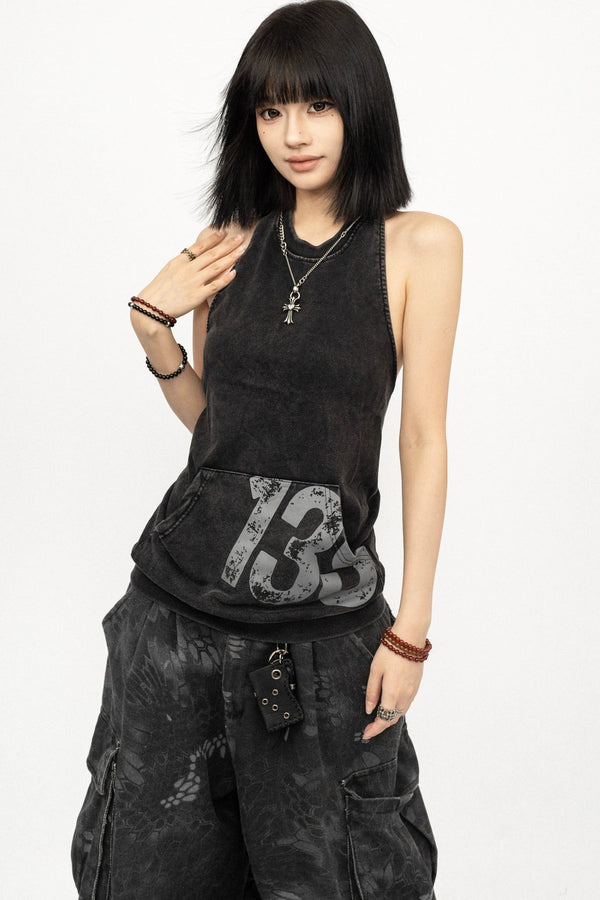 Retro Digital Print Vest