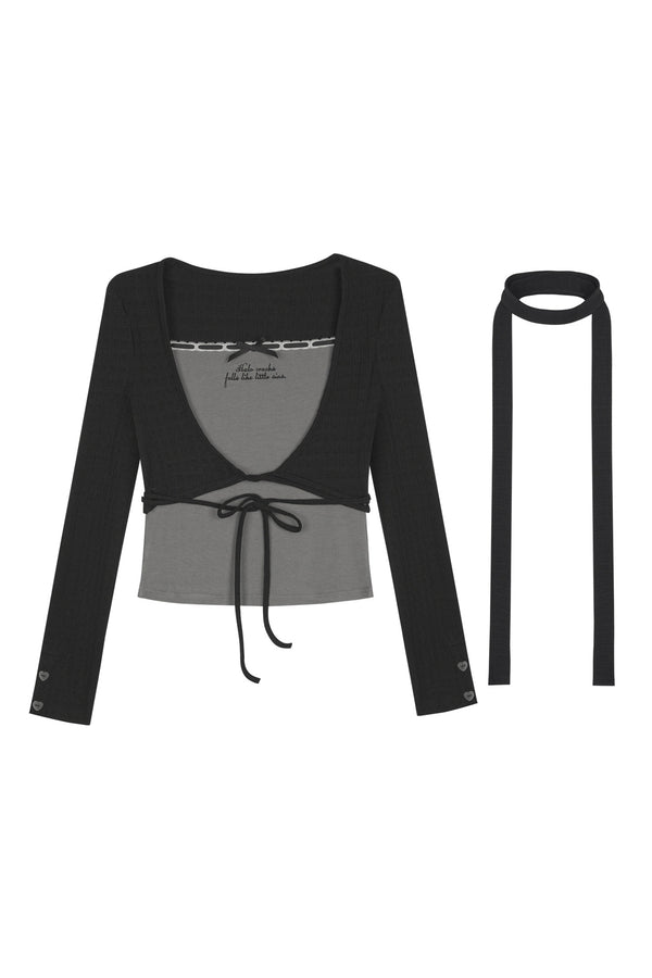 Layered-Look Top and Pants Set-Up