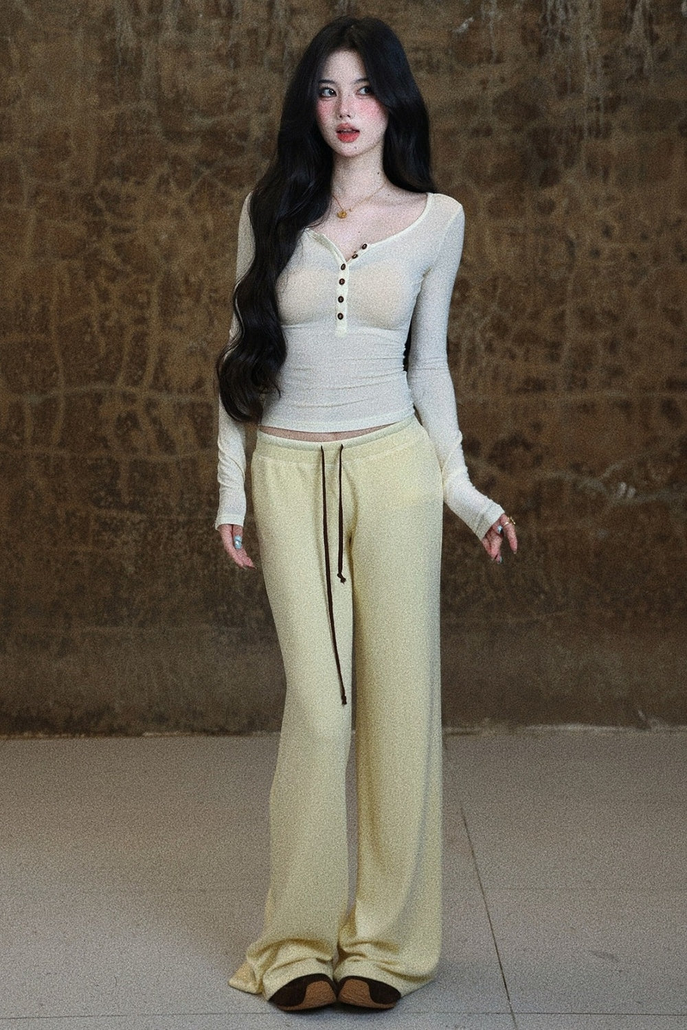 Solid Color Straight Sweatpants