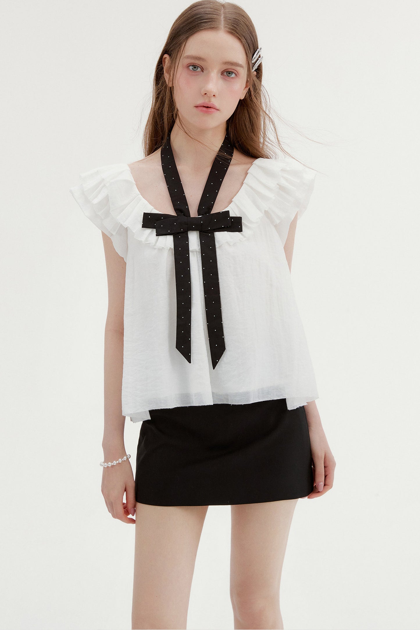 Linen A-Line Black Skirt