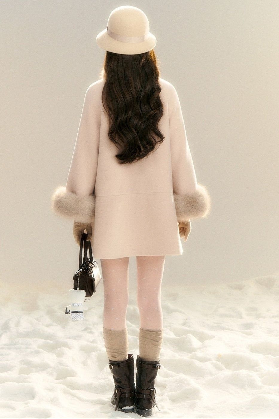 Bow Collar Woolen Coat