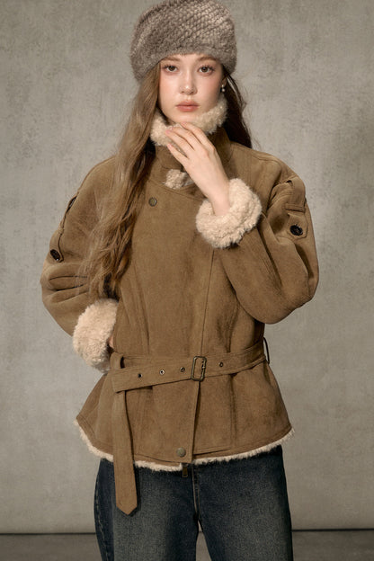 Cloud Shearling Biker Jacket