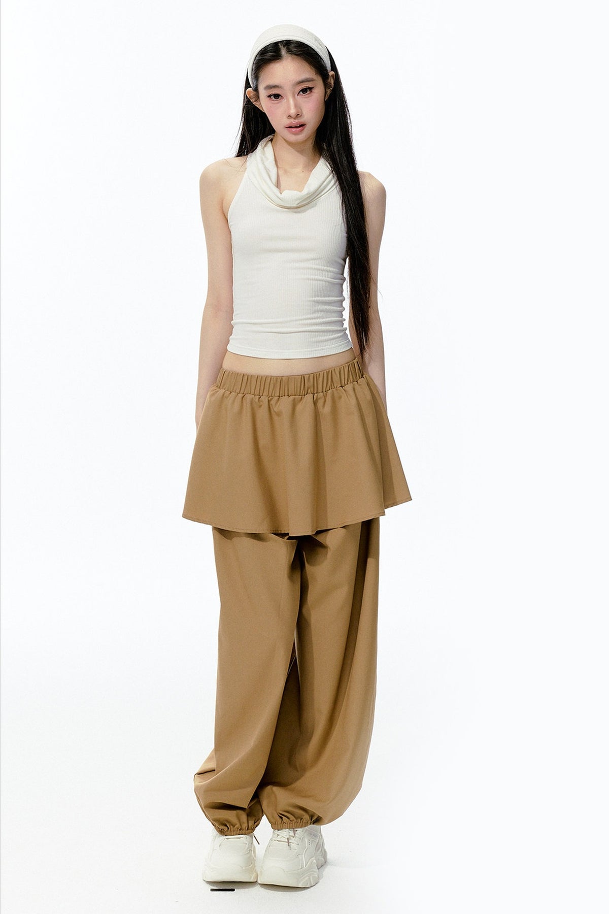Knitted Shimmering Ribbed Large Lapel Camisole