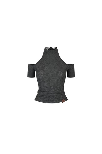 gilet en maille réversible à lacets