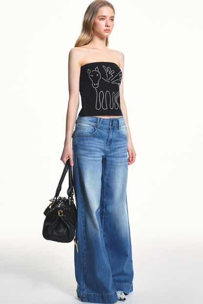 Abstract Pegasus Chain Tube Top