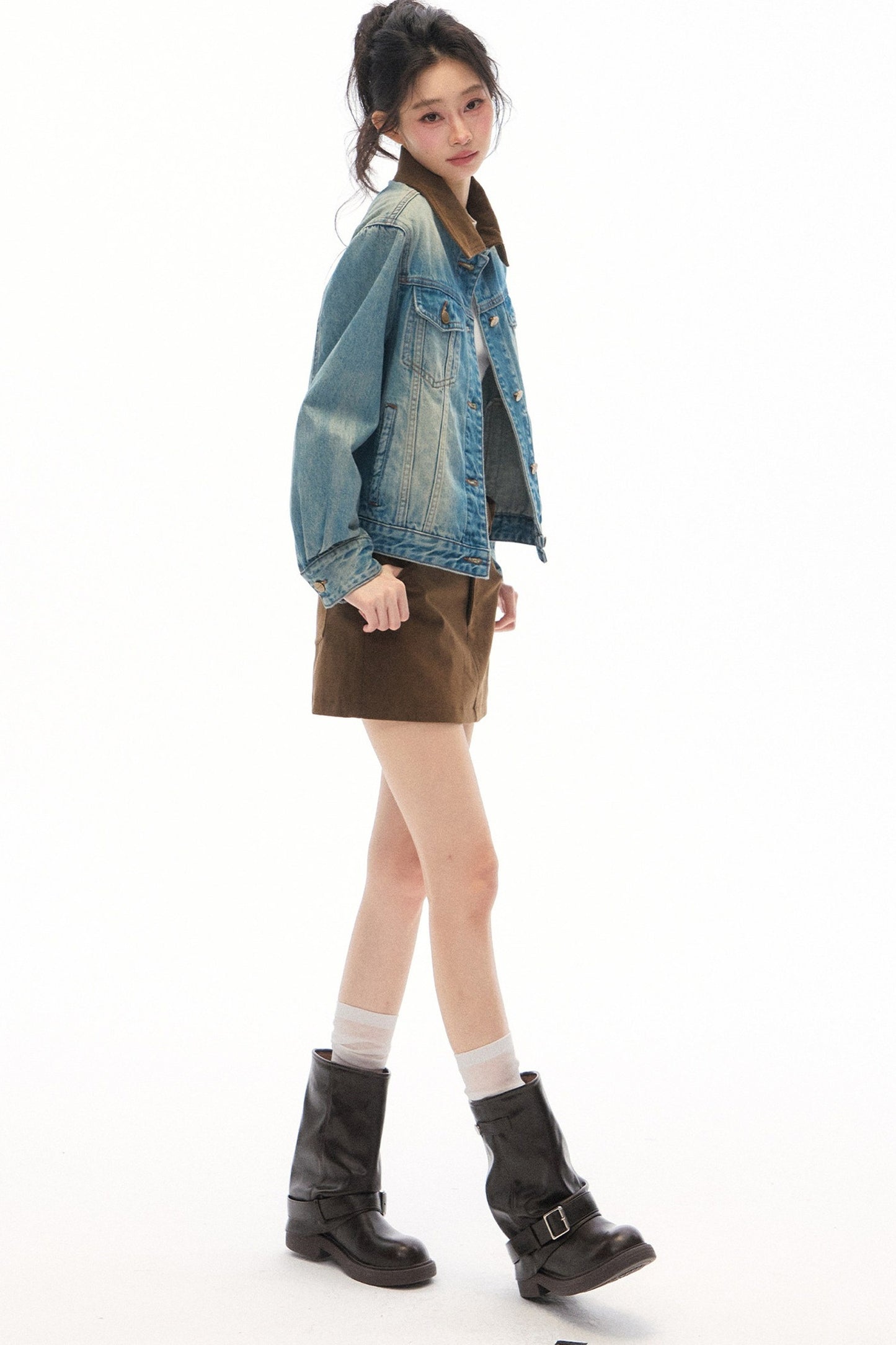 Blue Vintage Denim Jacket and Skirt Set-Up