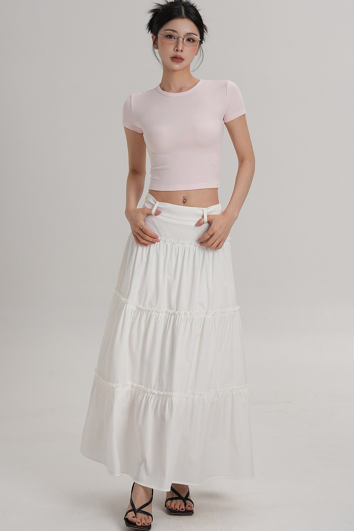 Elegant High-Waisted Crop Top