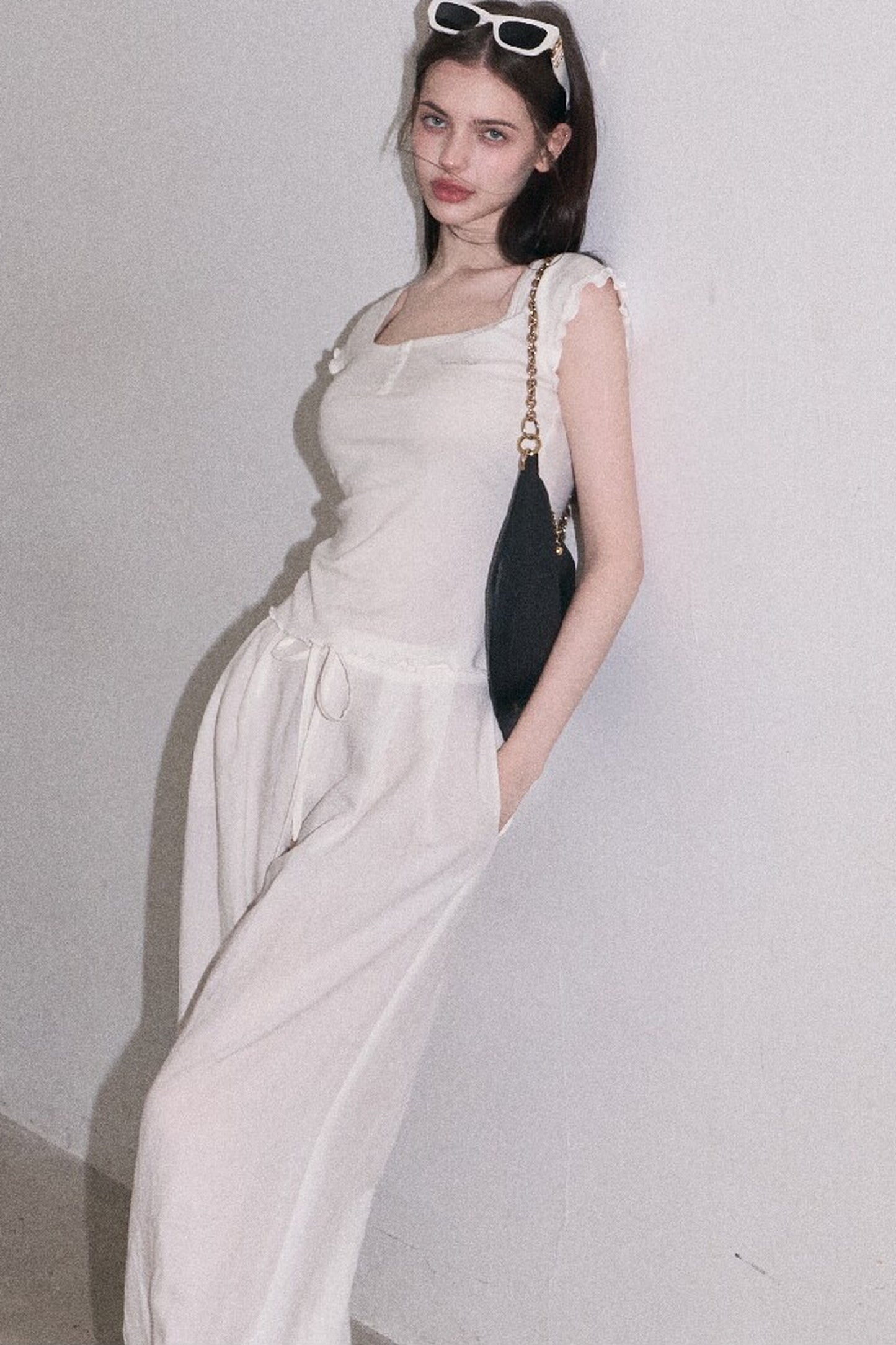 Lyocell Linen Wide-Leg Pants