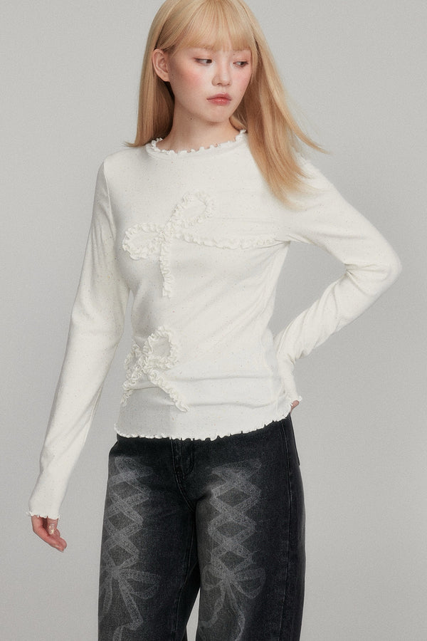 Long Sleeve Bow Base Layer Top