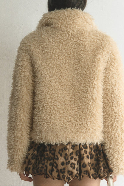 Short Plush Lamb Wool Top and Coat Set-Up