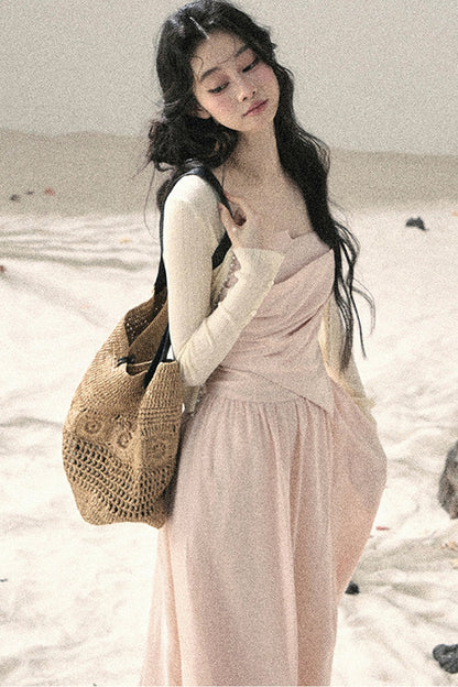 French Sun Protection Knit Cardigan Set