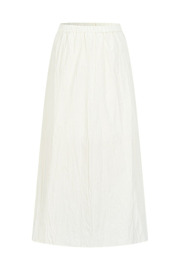 Pleated Stand Collar Shirt and Skirt Set