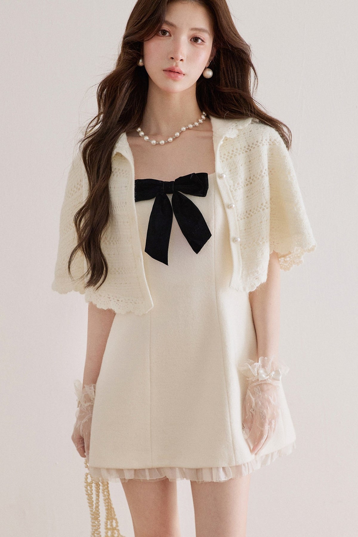 Hooded Hollow Crochet Knit Cardigan