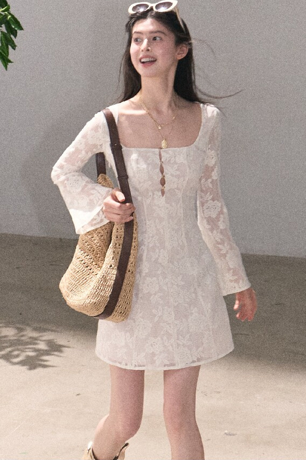 French Lace Hollow-Out Dress