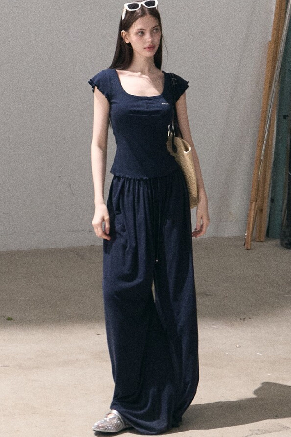 Lyocell Wool Embroidered Top