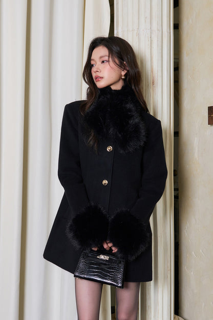 Wool Waist-Cinching Coat