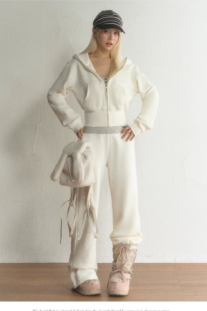 High-Waisted Loose Wide-Leg Straight-Leg Flared Pants