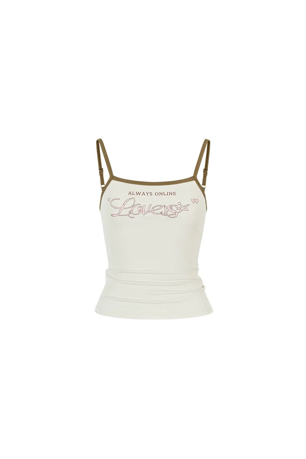 Color-Block Letter Print Camisole Top