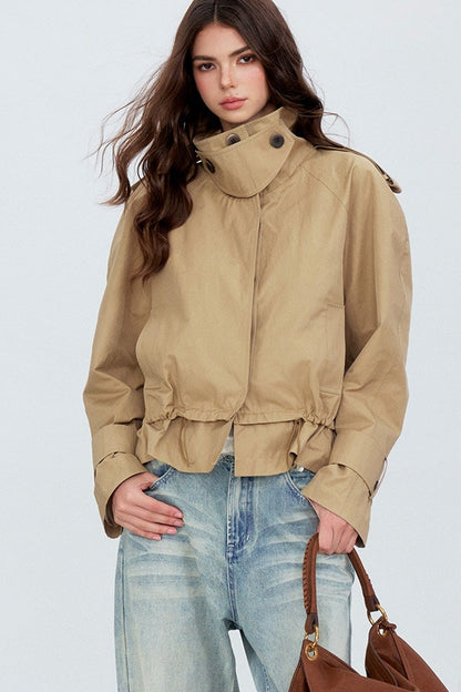 Modern Stand Collar Windbreaker Jacket