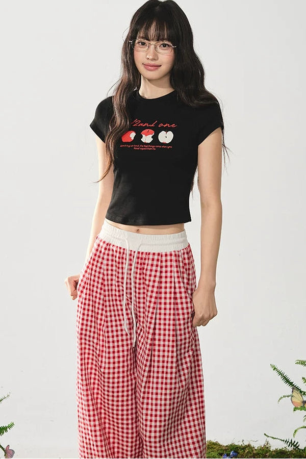 American Style Apple Print Tee