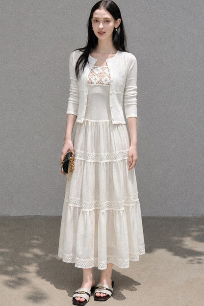 Ensemble robe en maille et cardigan