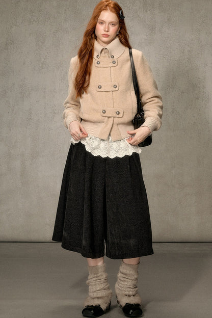 High-Neck Layered-Look Jacket
