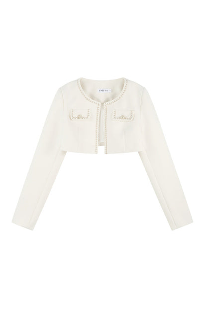 Off-White Chanel-Style A-Line Dress and Short Jacket Set-Up