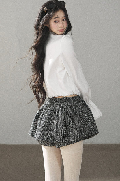Ruffled Flared Sleeve Top