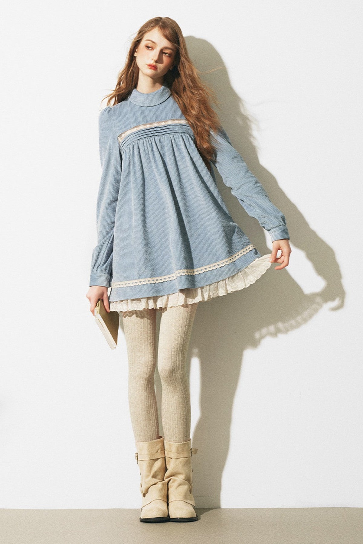 Haze Blue Babydoll Dress