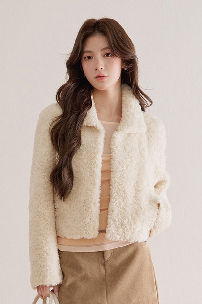 Retro Lamb Wool Plush Jacket