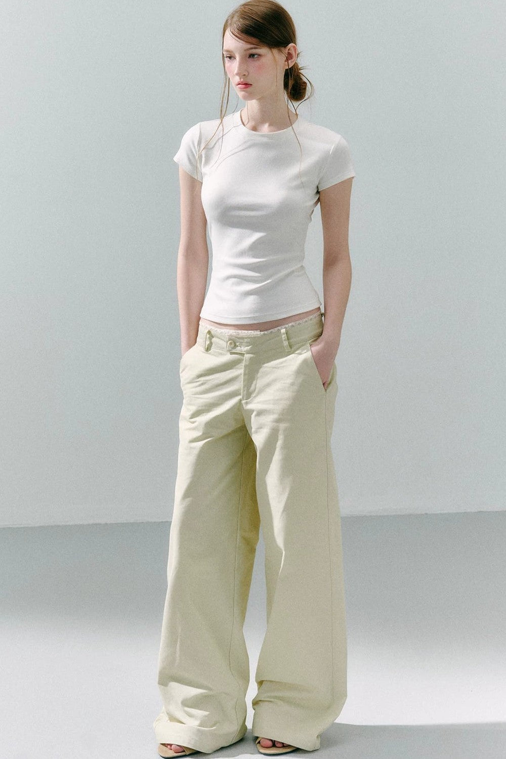 Romantic Lace Trim Pants