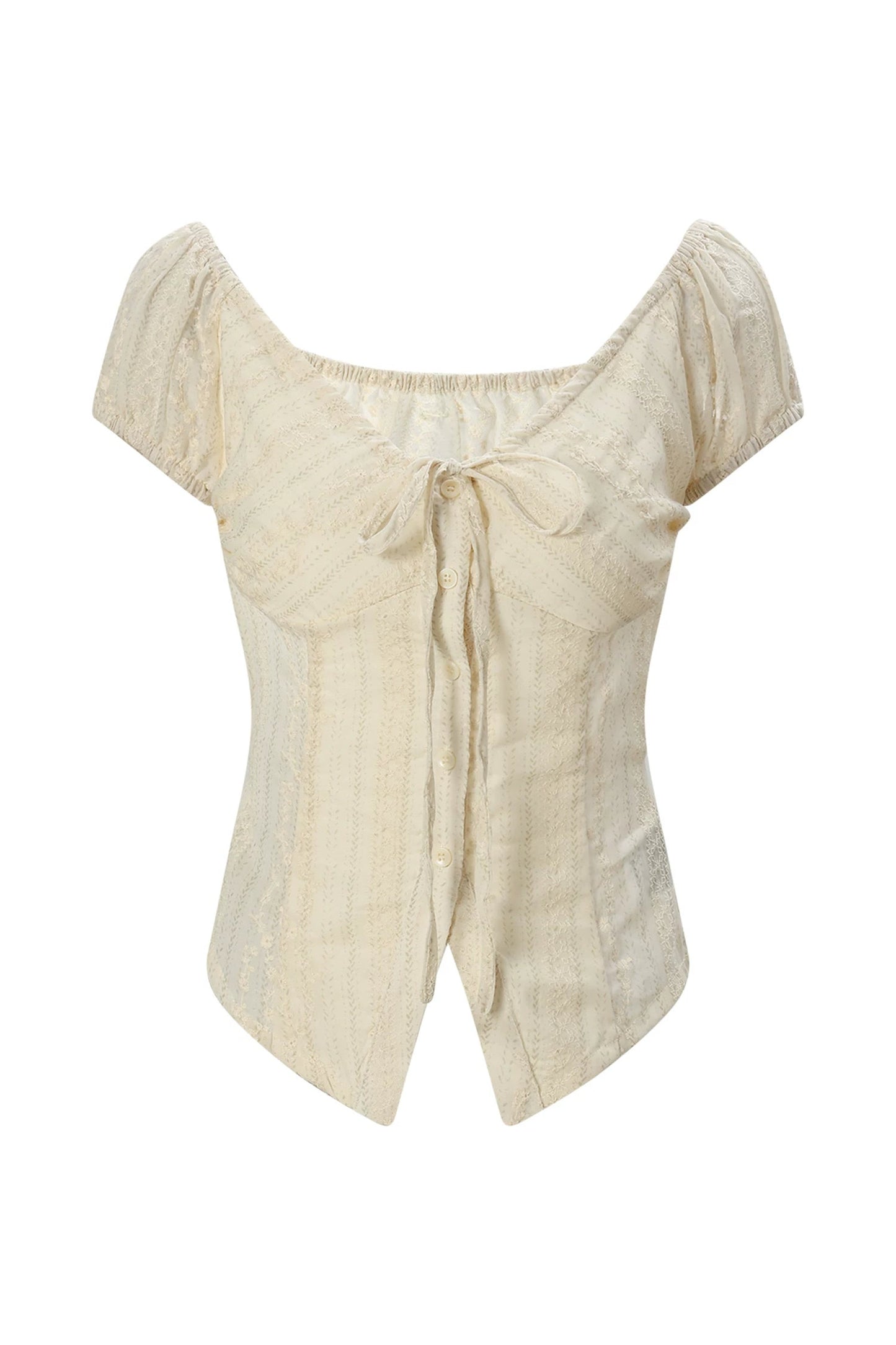 Lace Puff Sleeve Top Set-Up