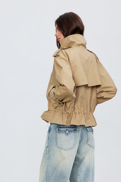 Modern Stand Collar Windbreaker Jacket
