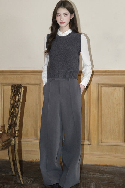 White Doll Collar Shirt