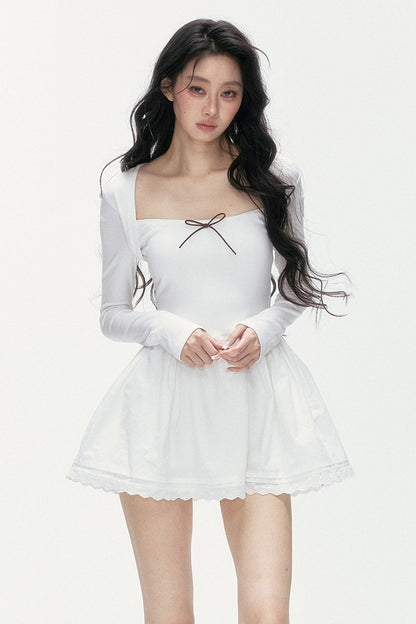 Lace Patchwork Knit Dress
