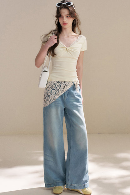 French Lace Knitted Top