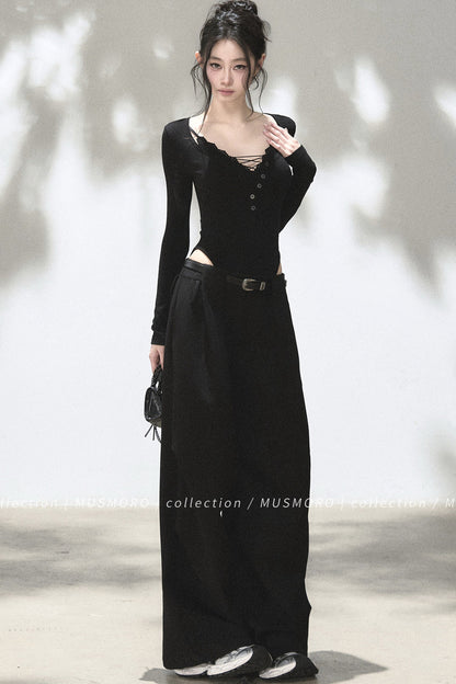Loose Wide-Leg Trousers