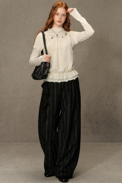 Hollow-Out Knit Sweater