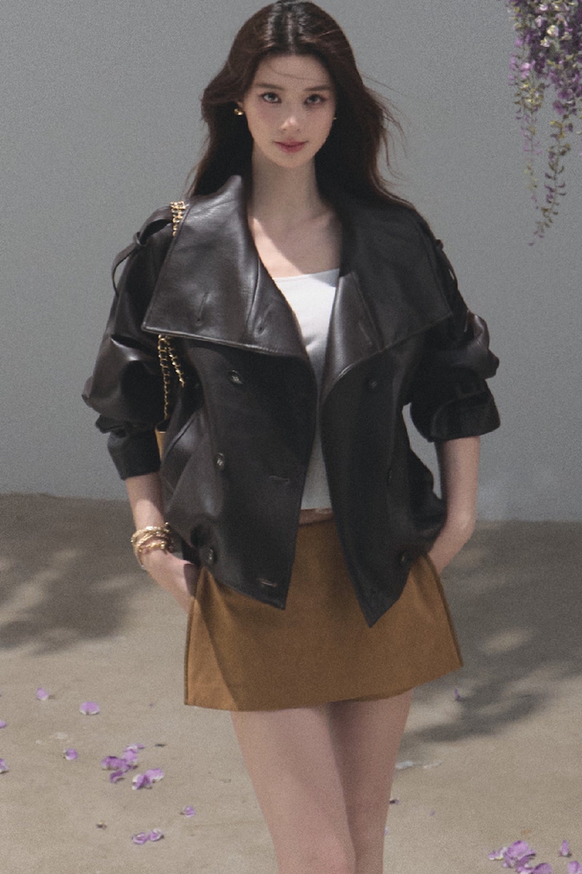 Knight-Style Oil-Waxed Leather Trench Jacket