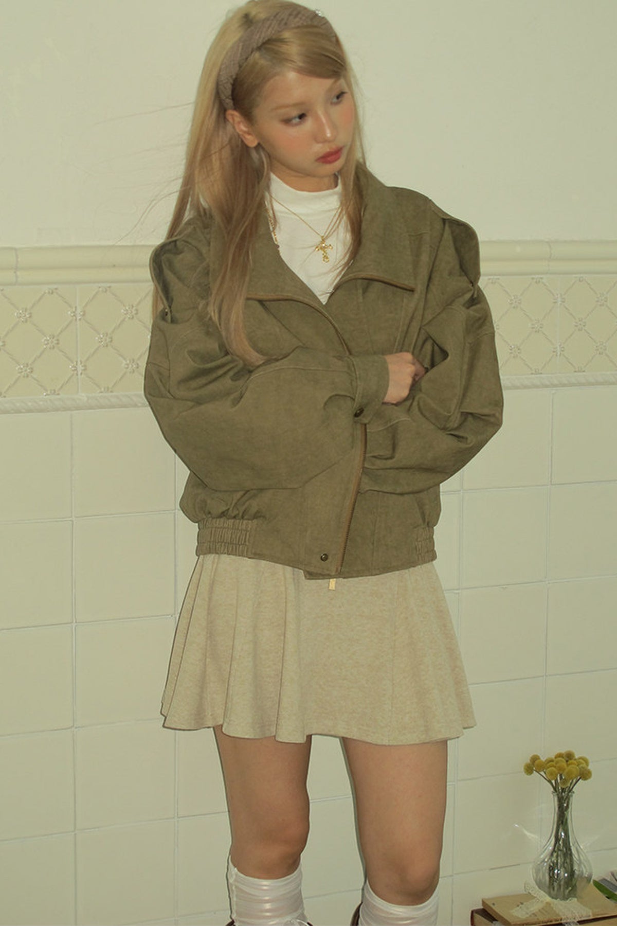 Distressed Loose Workwear Jacket