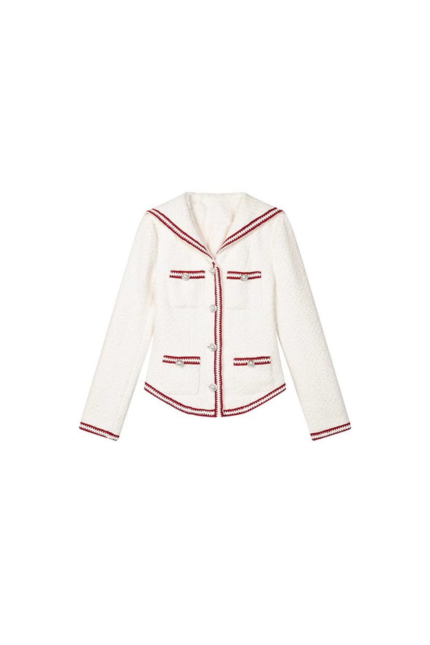 Set aus Tweedjacke und Rock in Kontrastfarben