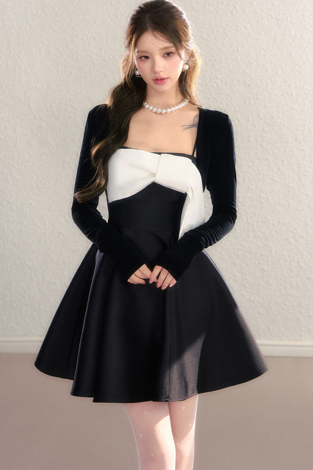 Abito da sera in tulle con spalle scoperte