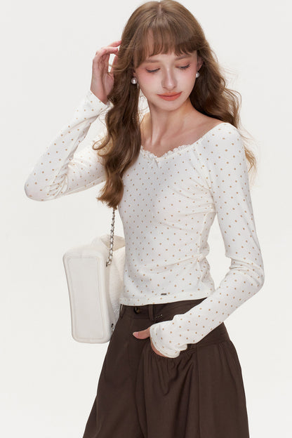 Romantic French Lace Bow Top