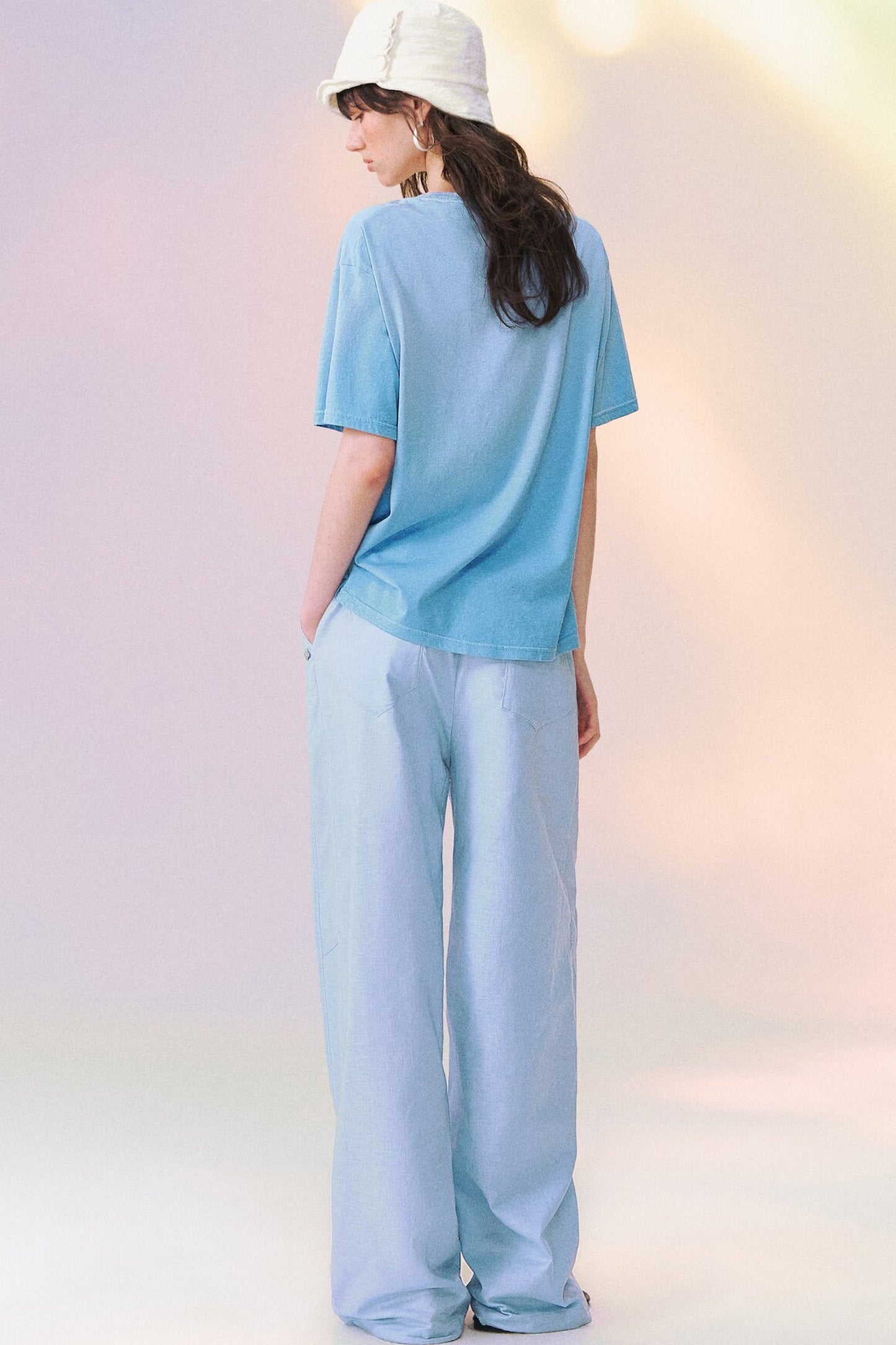 Macaron Color Wide Leg Pants